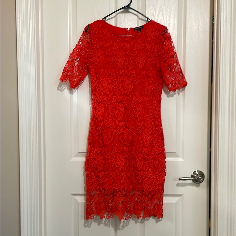Elegant Red Lace Dress